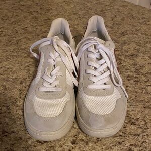 Veja White and Red Athletic Shoes